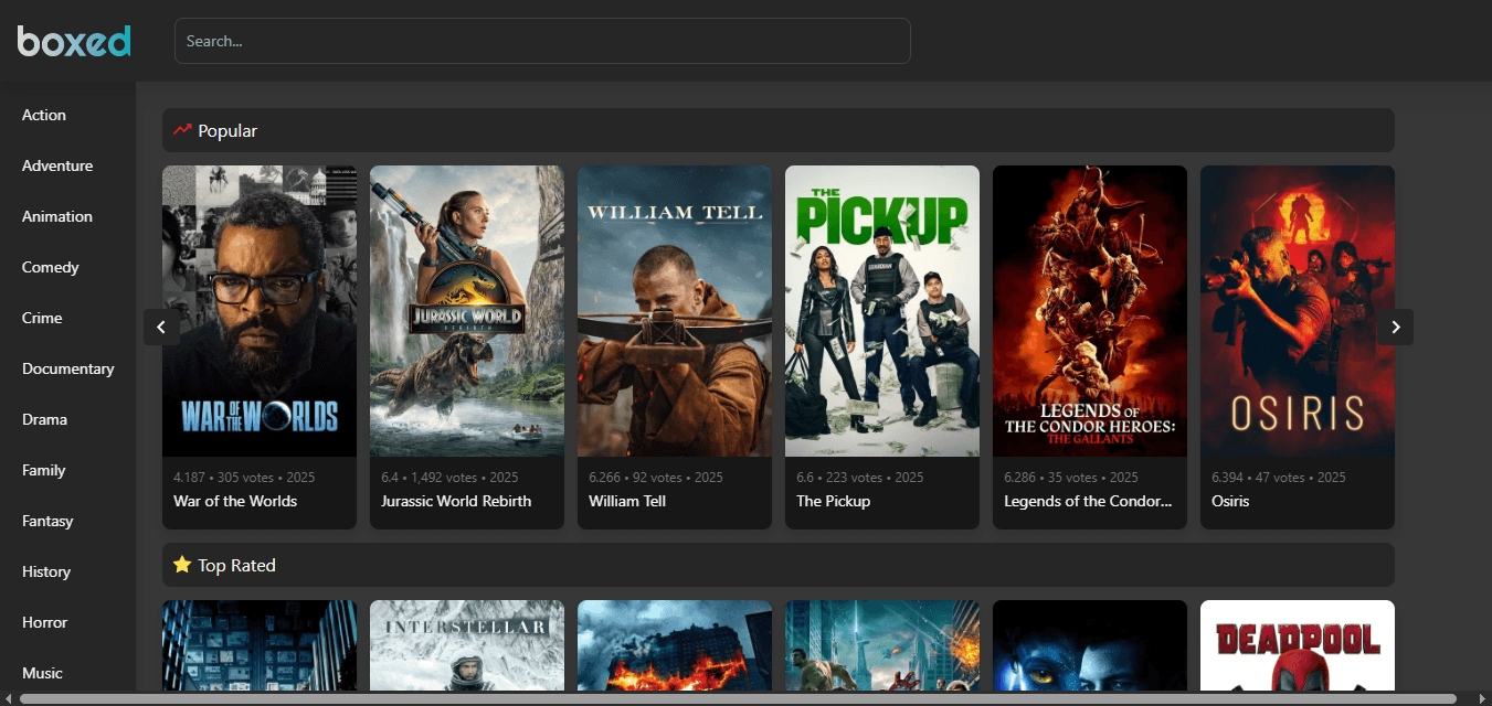 Movie web app